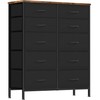 VASICAR Tall Dresser for Bedroom with 10 Drawers, Chest of