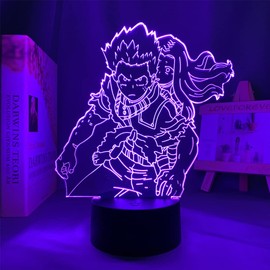 Acrylic My Hero Academia 3D Illusion Anime Lamp Izuku Midoriya Led Night Light for Room Decor RGB 16 Colors USB Desk Lamp Boys and Girls Holiday Gift