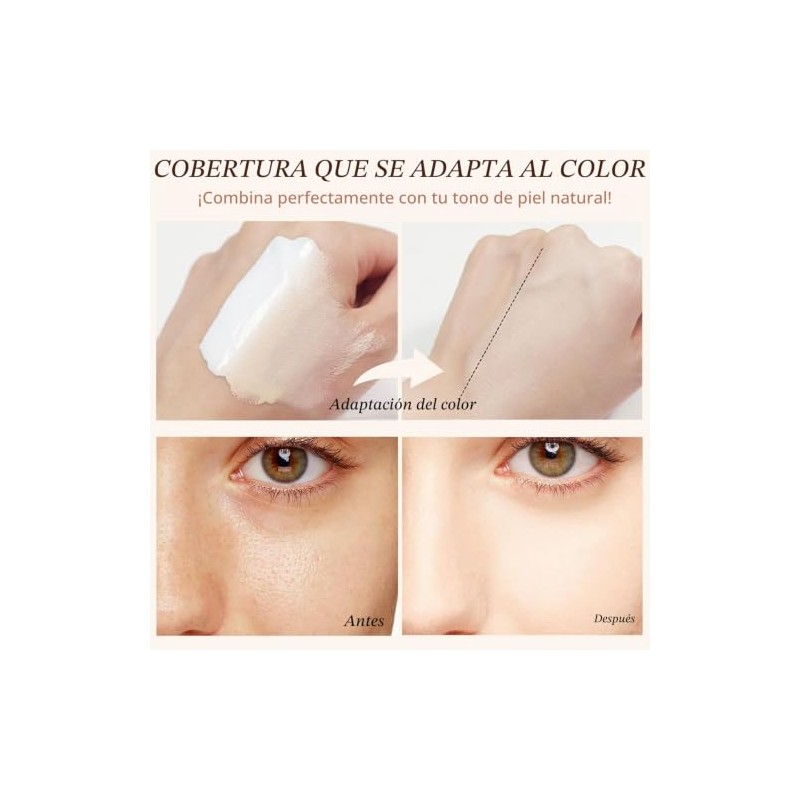 Base De Maquillaje Líquida 4 En 1, Cobertura Media Con