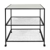 ZERNEIL 3-Tier Rolling Kitchen Cart, Movable Food Prep & Work