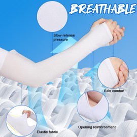 IBXWMNG 2 Pairs Unisex Arm Warmers, UPF 50+, Breathable Arm Warmers for Outdoor Sports, Cycling, Hiking, Running, Golf, Basketball, Driving, with Cooling Effect