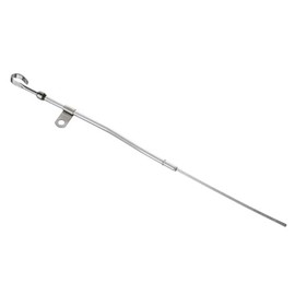 Ford 302-401 Engine Oil Dipstick - Solid Tube - Timing Cover Mount - Steel - Chrome - Small Block Each