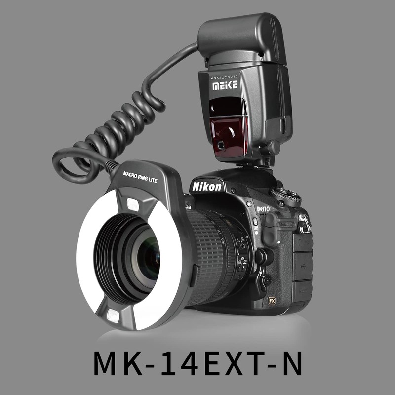 Meike MK-14EXT-N I-TTL Macro Ring Lite Flash with LED AF