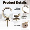 4 PCS Curtain Tie Backs Hooks Vintage Metal Curtain Holdbacks