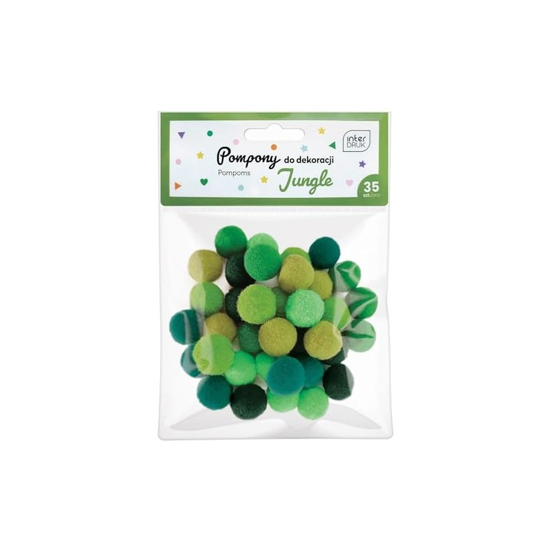 Interdruk - Pompom per l'Artigianato - Confezione da 35 in