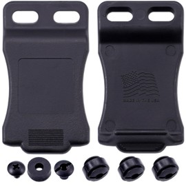 [2PCS] XCLIP IWB Belt Clip Attachment for KYDEX Gun Holsters & Knife Sheaths – (Fits 1.75 Inch Belts) - (Adjustable Mount) - Made in U.S.A. - Mounting Hardware Included