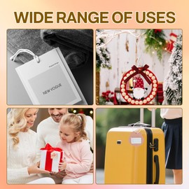 OzEssence 200 Pcs White Cotton Clothing Price Tag String with Bullet Clasp Lock, 20cm Secure Hang Tags Twine for Apparel Shoes Luggage Labels Gifts Jewelry Pricing Storehouse Classification Mark