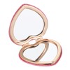 PACKOVE Heart Shape Folding Makeup Mirror Double-Sided Compact Mirror for