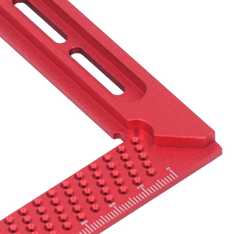 Hole Scribing Ruler Aluminium Alloy Woodworking Right Angle Ruler 45