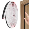 2Pcs D-Shape Rubber Door Seal Strip Set, 6m Window Weather
