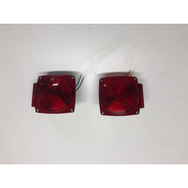 CTW Red Square Under 80" Wide Combination Trailer Lights Side Marker RH and LH