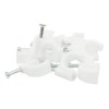 Bolsa Con 20 Grapas Blancas Para Cable Redondo 16mm Volteck