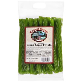 Backroad Country Old Fashioned Green Apple Twists - Licorice Candy - Made in the USA - 16 OZ (Pack of 1)