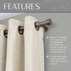 Elrene Home Fashions Serena Single Curtain Rod for Curtains and