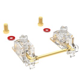 DUROCK Estabilizador V3, estabilizadores de tornillo con cables 2u 6.25u 7u, estabilizadores de teclado de montaje en PCB para teclados mecánicos (V3 Clear 80% Kit)