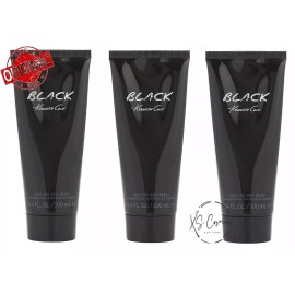 Kenneth Cole 3 X BLACK by Kenneth Cole for MEN 3.4 oz 100 ml HAIR and BODY WASH New( PK3)