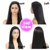 VCVVCV 28 Inch Straight Wig Human Hair 13x6 Hd Lace