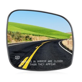 Passenger Right Side Heated Mirror Glass Fits for Chrysler for Town & Country 2008-16, Dodge Grand Caravan 08-2020, RAM CV 2012-2015, Fits for Volkswagen for Routan 2009-2014 for 68026176AB CH1325107