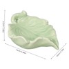 SHOWERORO Ceramic Leaf Shaped Self-draining Soap Dish for Bathroom Stylish