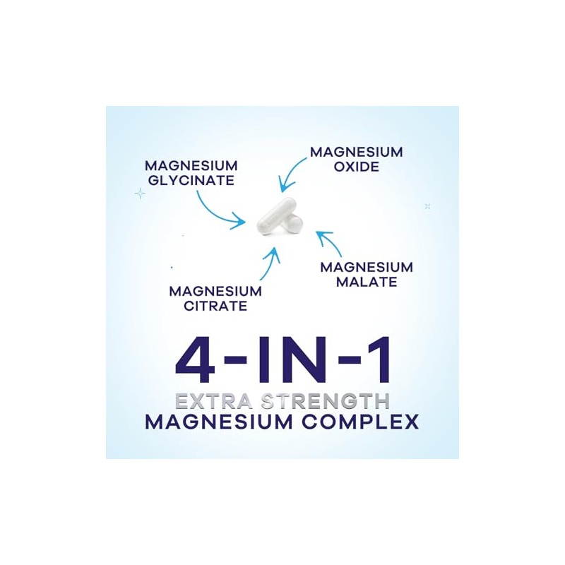 Nature's Nutrition Suplemento de complejo de magnesio 500 mg -