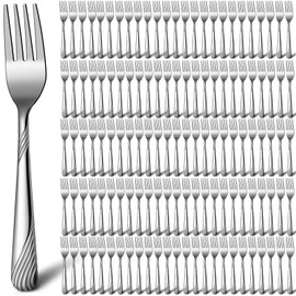 Bokon 120 Pieces Dinner Forks Bulk Set 6.9 Inches Stainless Steel Silverware Durable Table Forks Set for Home Restaurant Kitchen Dishwasher Safe