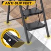KINGRACK 4 Step Ladder 800lb Capacity, Folding Step Stool with