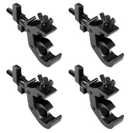 MFL. Heavy Duty Truss Clamp, 330 lb Aluminum Alloy DJ Light Clamps, Fits 1.5-2.0 Inch Truss for Stage Lighting Projector Par Lights, TUV Certificated ID: 50393001, Black, Pack of 4