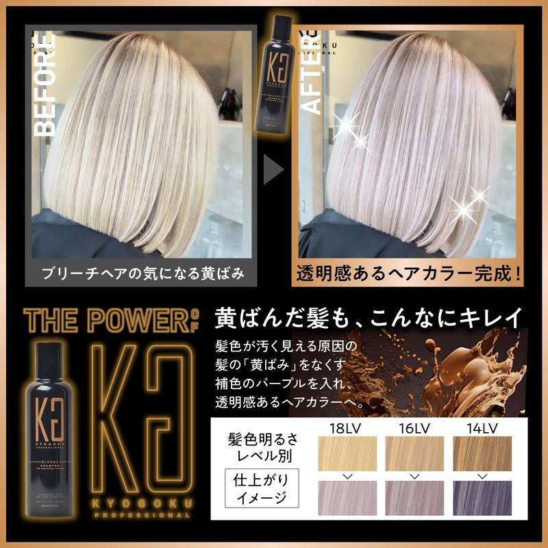 Kyogoku Blonde Color Shampoo Color Shampoo Milk Tea for Hair