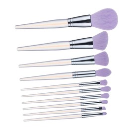 Mikinona 10pcs Makeup Brush Set Eye Shadow Foundation Blush Artificial Beauty Tools