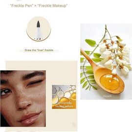 Aczyqws Freckle Pen Makeup,Natural Lifelike Fake Freckles Magic Freckle Color Pen,Soft Waterproof Long lasting Pen (Light Brown)