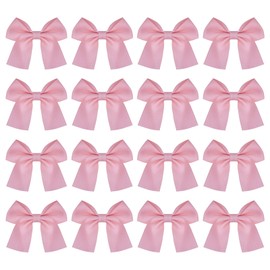 CHGCRAFT 16 Pcs Satin Ribbon Bows Pink Satin Bowknot Satin Hair Bow for Cloth Hair Decoration Wedding Party Craft Supply Ornament Accessories