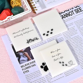 BAYTORY - 200 hojas de notas adhesivas transparentes con purpurina, 3 x 3 almohadillas para orejas de notas transparentes, notas autoadhesivas impermeables y transparentes, para accesorios de la
