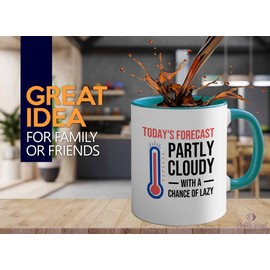 Meteorologist 2Tone Green Mug 11oz - partly cloudy - Meteorology Gifts Weather Channel Tornado Storm Chaser Forecaster Weatherman