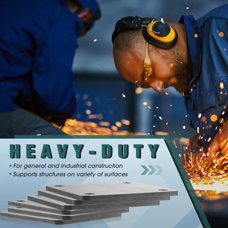 Therwen 8 Pcs 5'' x 5'' A36 Steel Plate Hot