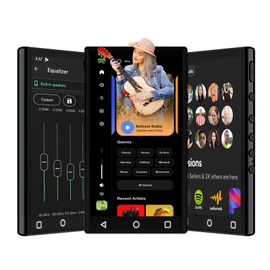 YFFIZQ 144GB MP3 Player with Bluetooth and WiFi,4.3" 1080P Full Touch Screen MP4 Player with Spotify,Portable HiFi Sound MP3 Player,Android 9.0 MTK 8 Core Music Player Support Online Music