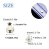 Ruidee 100Pcs/50Set Chicago Screws M5x12mm Book Binding Rivets Screw Posts