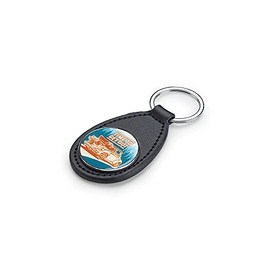 Volkswagen 7E9087013 Keyring Beetle Convertible Key Ring Pendant, Time to Get Out, Black