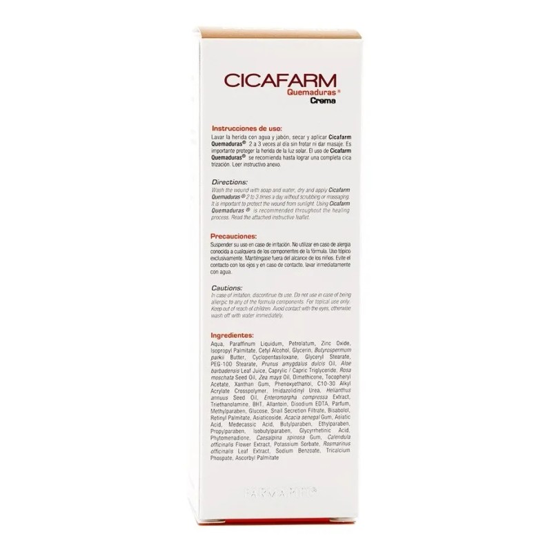 Crema Cicatrizante Para Quemaduras Superficiales Cicafarm Q