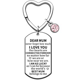 JMIMO Mum Gifts from Son Daughter Mothers Day Gifts for Mum Mummy Birthday Christmas Gifts Never Forget How Much I Love You
