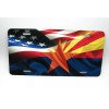 DIGIART INTERNATIONAL WAVING ARIZONA STATE FLAG AMERICAN FLAG METAL CAR