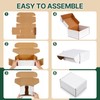 Ovlospa 20 Pack 12x9x4 Inch White Shipping Boxes, Corrugated Cardboard