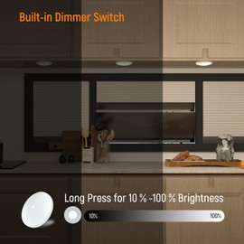 Obeaming 2 Pack RV Interior Ceiling Dome Light 4.5 Inch, Press Dimmer Switch & Blue Nightlight,12V Dimmable Puck Light for Motorhome Trailer Fifth Wheel Truck Coach Enclosed Trailer(5000K)