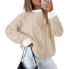 Disamer Womens Sweaters Oversized Cable Knit Sweater Fall Clothes 2025