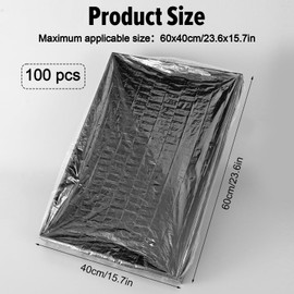 MBAIYO Disposable Tattoo Tray Cover, 100 PCS Tattoo Arm Rest Covers with Elastic Transparent Liner for Salon Machine Table Station Accessories,Suitable for 16 x 24 Inch Trays