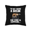 The Code Is Compiling Coder Sloth Coding Funny Programmer Throw