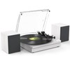 Vinyl Record Player with Two Stereo Speakers, Bluetooth Playback Turntable