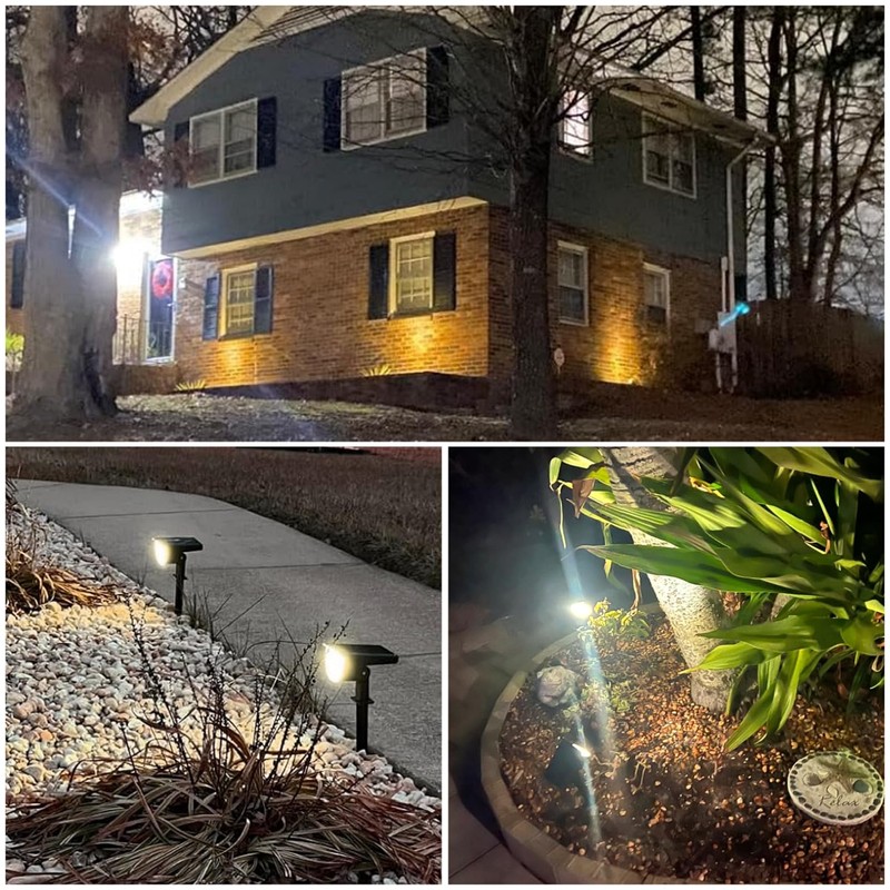 GKGG Solar Lights Outdoor Waterproof IP65, 76 LED 3 Lighting