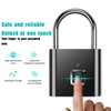 Fingerprint Padlock,AICase Electronic Door Lock Fingerprint Recognition Smart Keyless Waterproof