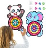 mengger Children's Dartboard, 2 Pieces, Children's Dartboards, Elephants and Pandas,