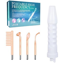 High Frequency Wand, High Frequency Facial Wand Stick 4-in-1 High Frequency Wand for Hair Growth Hair Frequency Wand Facial Machine Used to Wrinkles, Dark Circles, Freckles and Hair Regrowth